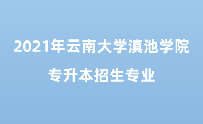 2021年云南大學滇池學院專升本招生專業.png