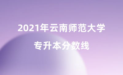 2021年云南師范大學專升本分數線.png