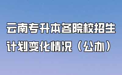 云南專升本各院校招生計劃變化情況（公辦）.png