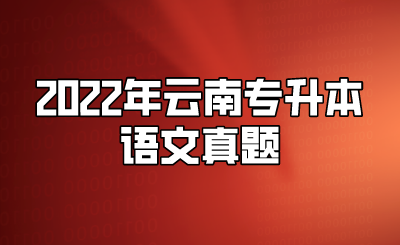 2022年云南專升本語文真題.png