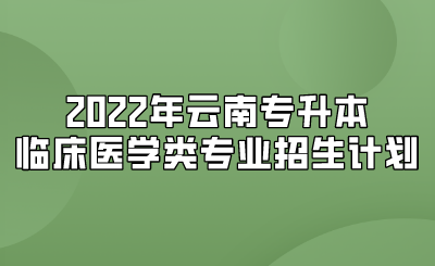 2022年云南專升本臨床醫學類專業招生計劃.png