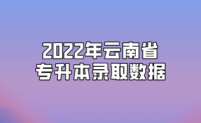 2022年云南省專升本錄取數據.png