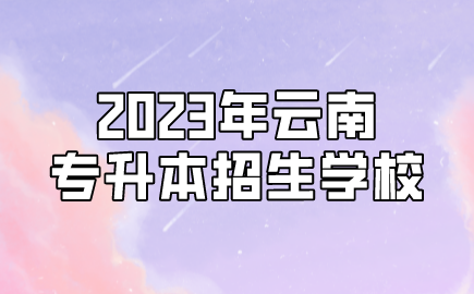 2023年云南專升本招生學(xué)校