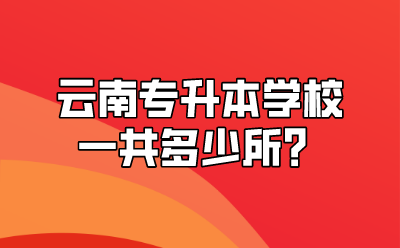 云南專升本學校一共多少所？.png