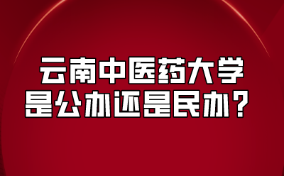 云南中醫(yī)藥大學是公辦還是民辦？