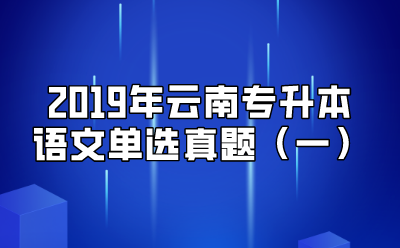 2019年云南專升本語文單選真題