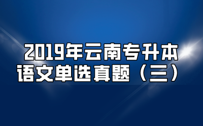 2019年云南專升本語文單選真題（三）