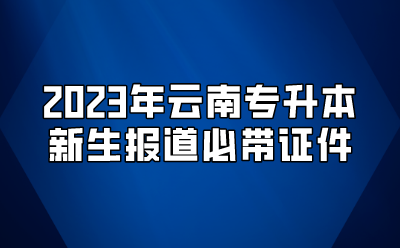 2023年云南專升本新生報道必帶證件