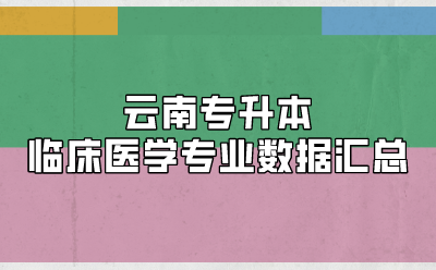 云南專升本臨床醫(yī)學(xué)專業(yè)數(shù)據(jù)匯總