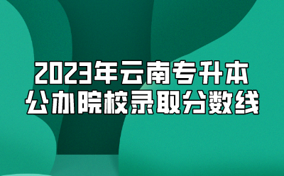 2023年云南專升本公辦院校錄取分數線