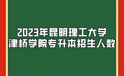 2023年昆明理工大學(xué)津橋?qū)W院專升本招生人數(shù)