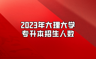 2023年大理大學專升本招生人數(shù)