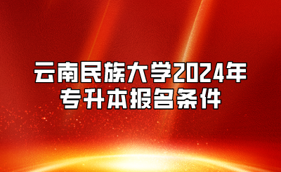 云南民族大學2024年專升本報名條件