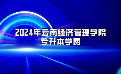 2024年云南經濟管理學院專升本學費