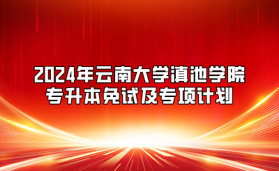 2024年云南大學(xué)滇池學(xué)院專升本免試及專項計劃