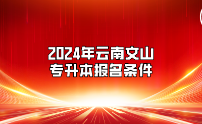 2024年云南文山專升本報(bào)名條件