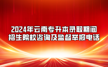 2024年云南專升本錄取期間招生院校咨詢及監(jiān)督舉報電話