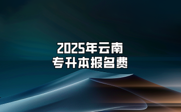 2025年云南專升本報名費