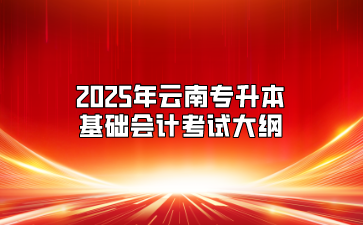 2025年云南專升本基礎會計考試大綱