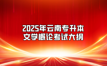 2025年云南專升本文學概論考試大綱